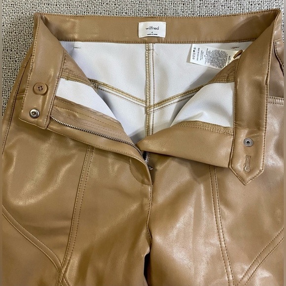 Wilfred Aritzia Rebel High Waisted Straight Leg Vegan Leather Pants - Picture 6 of 14